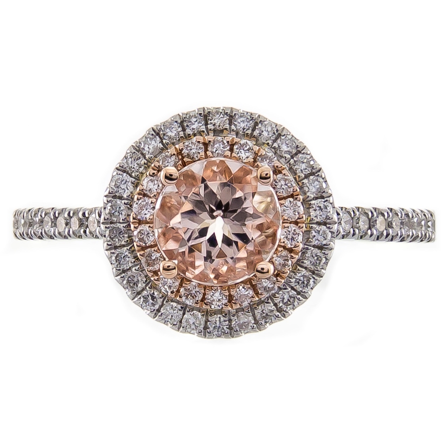 Image 737110_ALTMORE1.jpg, Product 737-110 / Price $1,179.99, Gem Creations 14K Two-Tone Gold Morganite and Diamond Ring from Gem Creations on TSC.ca's Jewellery department