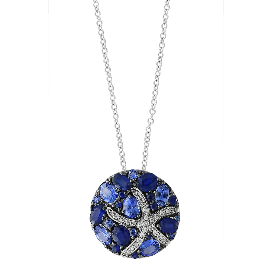 Image 737134.jpg, Product 737-134 / Price $2,799.99, EFFY 14K White Gold Multi Sapphire & Diamond Pendant with Chain from Effy Jewellery on TSC.ca's Jewellery department