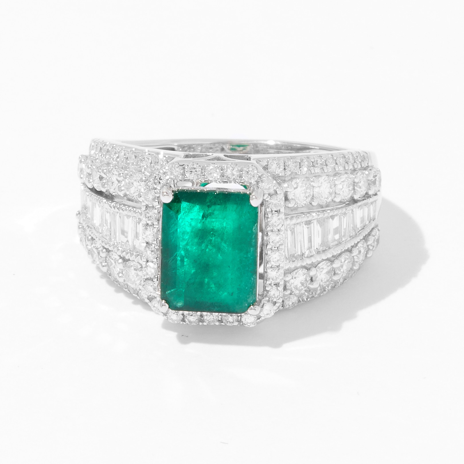 Effy emerald ring deals white gold