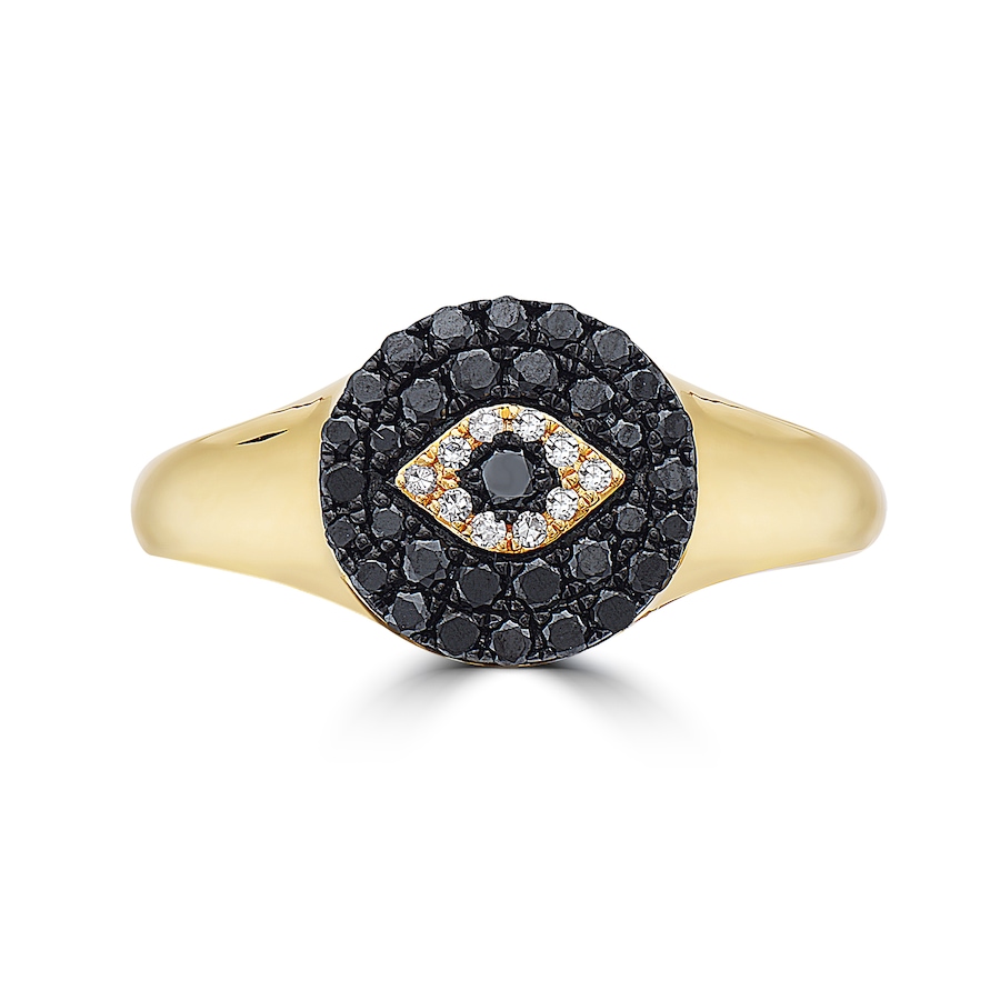 Image 737166_ALTMORE1.jpg, Product 737-166 / Price $1,699.99, EFFY 14K Yellow Gold Black and White Diamond Evil Eye Ring from Effy Jewellery on TSC.ca's Jewellery department