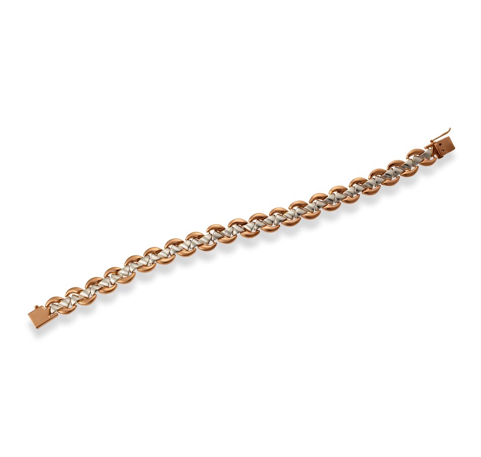 Image 737260_ALTMORE1.jpg, Product 737-260 / Price $4,995.00, Gentleman's 14K Rose and White Gold Fancy Link Bracelet from Estate Originals on TSC.ca's Jewellery department