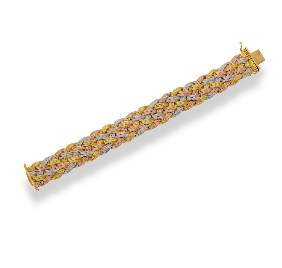 Image 737266_ALTMORE1.jpg, Product 737-266 / Price $5,995.00, 18K Yellow, White and Rose Gold 5-Strand Braided Woven Mesh Bracelet from Estate Originals on TSC.ca's Jewellery department