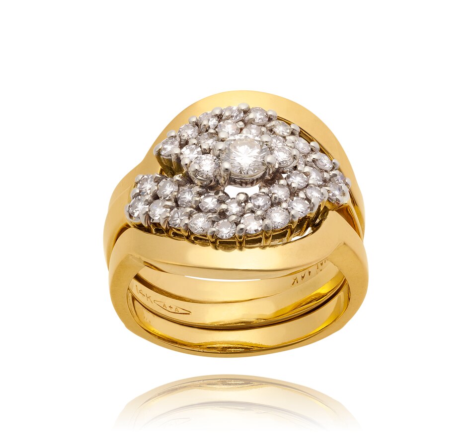 Image 737270_ALTMORE1.jpg, Product 737-270 / Price $2,695.00, 14K Yellow and White Gold Cluster Style Diamond Engagement Ring with Matching Fitted Jacket from Estate Originals on TSC.ca's Jewellery department