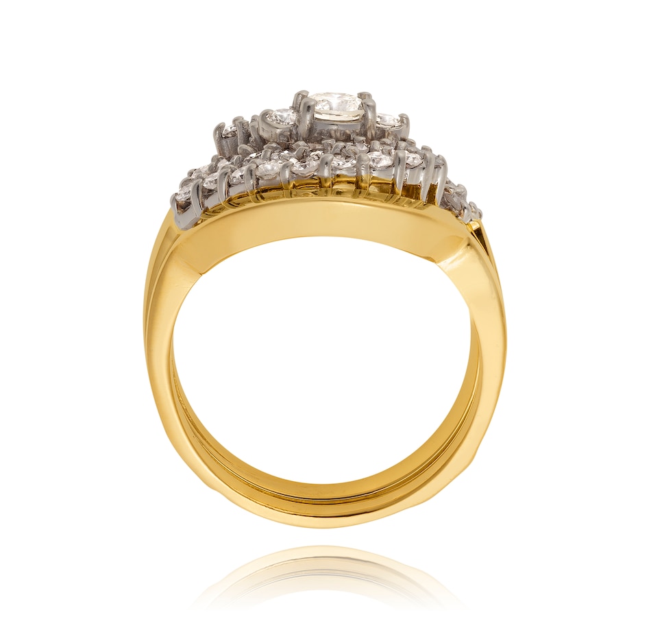 Image 737270_ALTMORE2.jpg, Product 737-270 / Price $2,695.00, 14K Yellow and White Gold Cluster Style Diamond Engagement Ring with Matching Fitted Jacket from Estate Originals on TSC.ca's Jewellery department