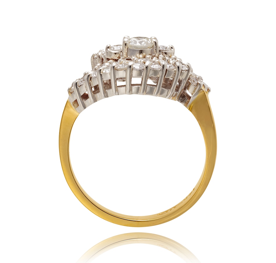 Image 737270_ALTMORE5.jpg, Product 737-270 / Price $2,695.00, 14K Yellow and White Gold Cluster Style Diamond Engagement Ring with Matching Fitted Jacket from Estate Originals on TSC.ca's Jewellery department
