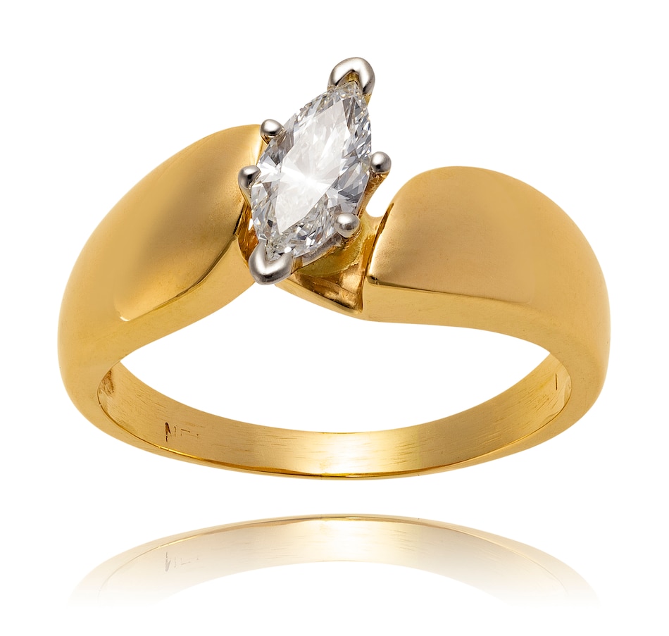 Image 737271_ALTMORE1.jpg, Product 737-271 / Price $2,295.00, 14K Yellow and White Gold .55 Carat Marquise Diamond Ring from Estate Originals on TSC.ca's Jewellery department