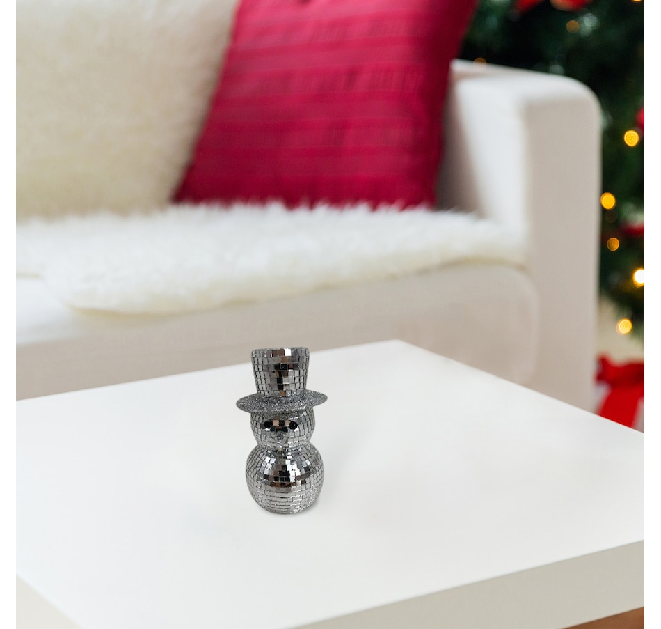 Image 737511_ALTMORE1.jpg, Product 737-511 / Price $19.99, IH Casa Décor Disco Snowman with Hat Décor (silver) from IH Casa Decor on TSC.ca's Home & Garden department