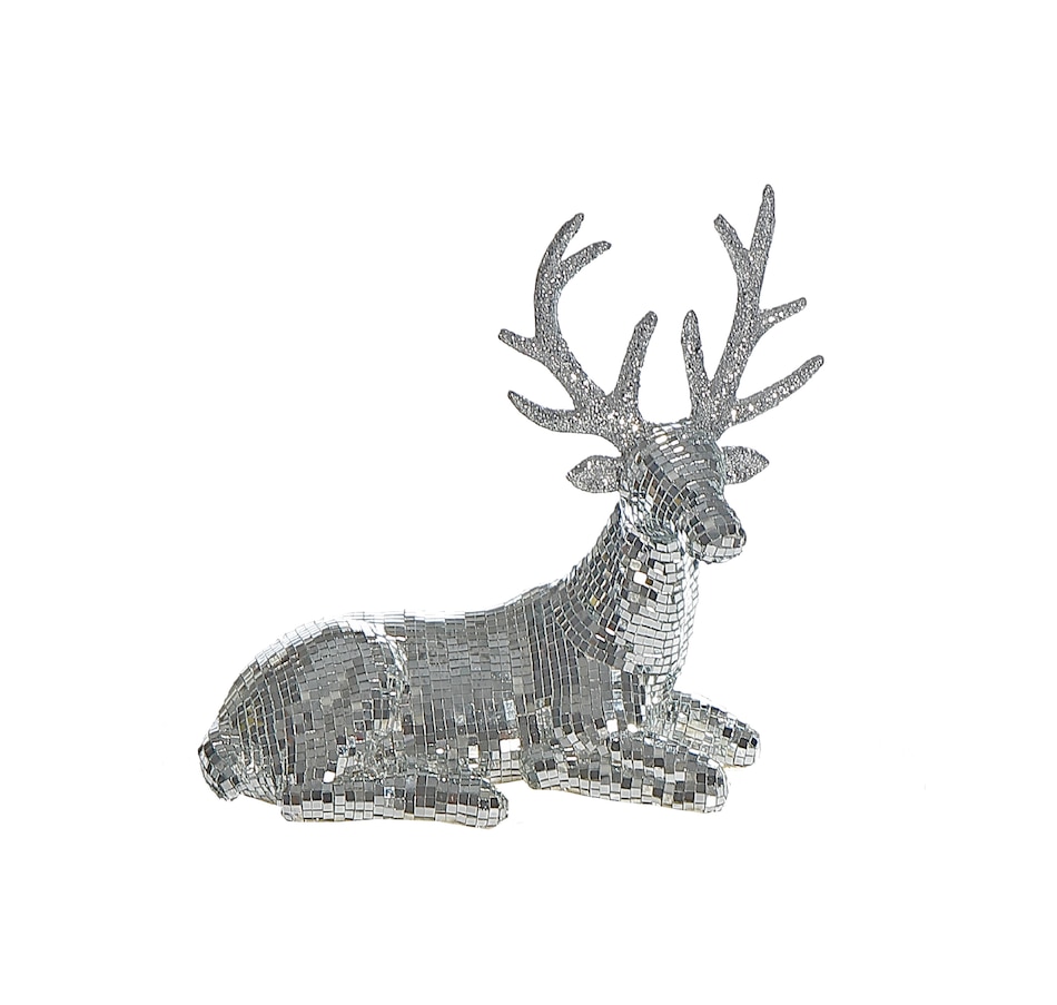 Image 737513.jpg, Product 737-513 / Price $64.99, IH Casa Décor Disco Sitting Reindeer Décor (silver) from IH Casa Decor on TSC.ca's Home & Garden department