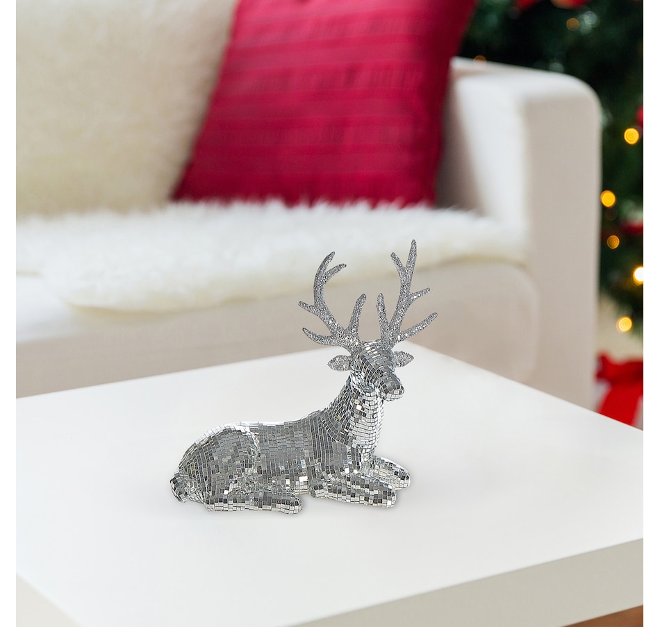 Image 737513_ALTMORE1.jpg, Product 737-513 / Price $64.99, IH Casa Décor Disco Sitting Reindeer Décor (silver) from IH Casa Decor on TSC.ca's Home & Garden department