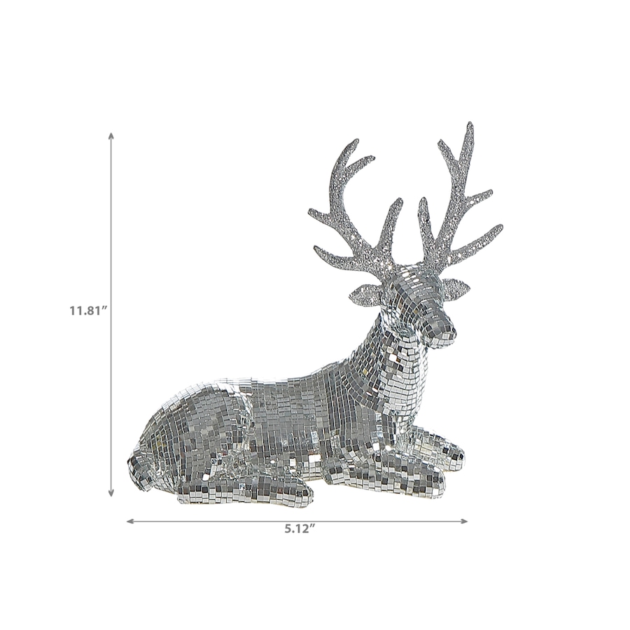 Image 737513_ALTMORE2.jpg, Product 737-513 / Price $64.99, IH Casa Décor Disco Sitting Reindeer Décor (silver) from IH Casa Decor on TSC.ca's Home & Garden department