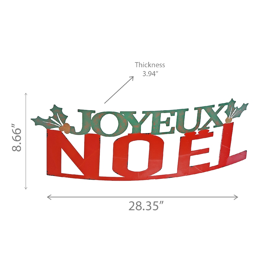 Image 737523_ALTMORE2.jpg, Product 737-523 / Price $44.99, IH Casa Décor Curved Metal Table Sign (Joyeux Noel) from IH Casa Decor on TSC.ca's Home & Garden department