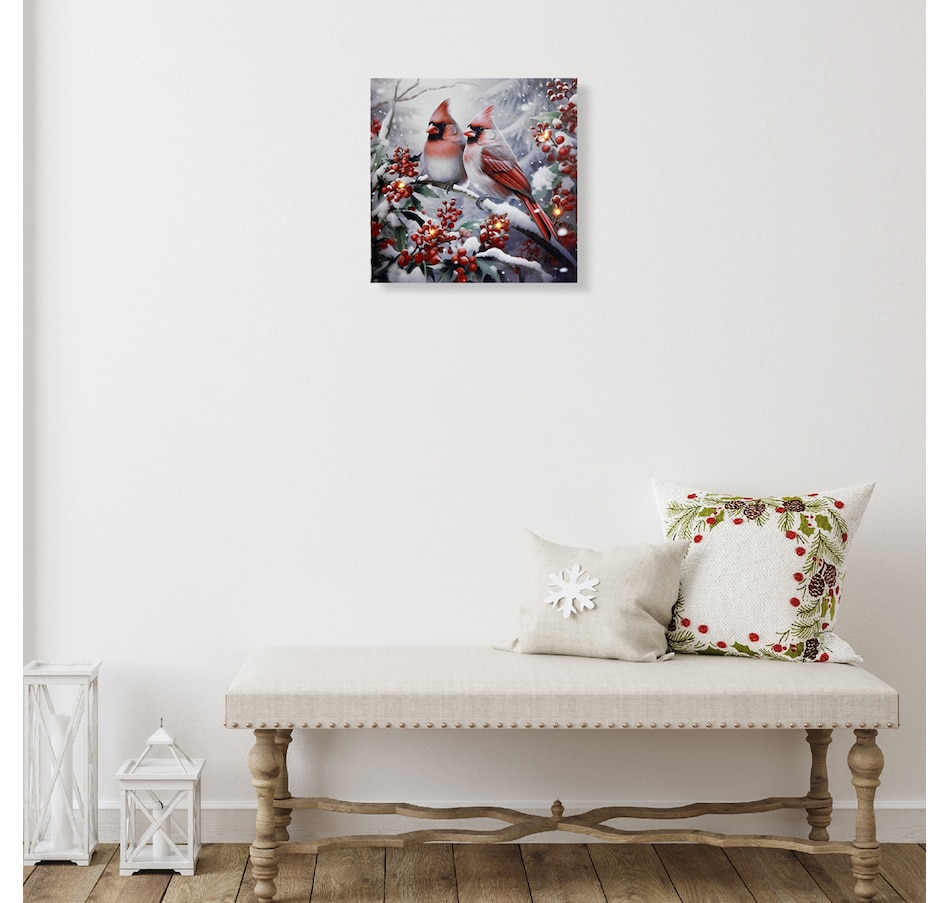 Image 737535_ALTMORE1.jpg, Product 737-535 / Price $29.99, IH Casa Décor LED Canvas Wall Art with Timer (cardinal with berries) from IH Casa Decor on TSC.ca's Home & Garden department