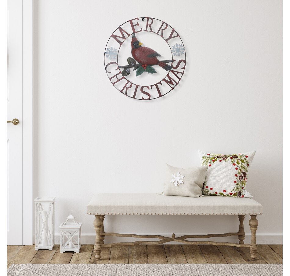 Image 737543_ALTMORE1.jpg, Product 737-543 / Price $59.99, IH Casa Décor 24" Metal Cardinal Wheel Décor (Merry Christmas) from IH Casa Decor on TSC.ca's Home & Garden department