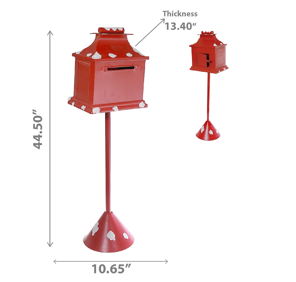 Image 737544_ALTMORE2.jpg, Product 737-544 / Price $139.99, IH Casa Décor Red Metal Mailbox from IH Casa Decor on TSC.ca's Home & Garden department