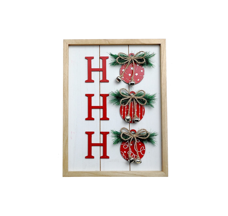 Image 737557.jpg, Product 737-557 / Price $19.99, IH Casa Décor Wooden Wall Hanging (Ho Ho Ho) from IH Casa Decor on TSC.ca's Home & Garden department