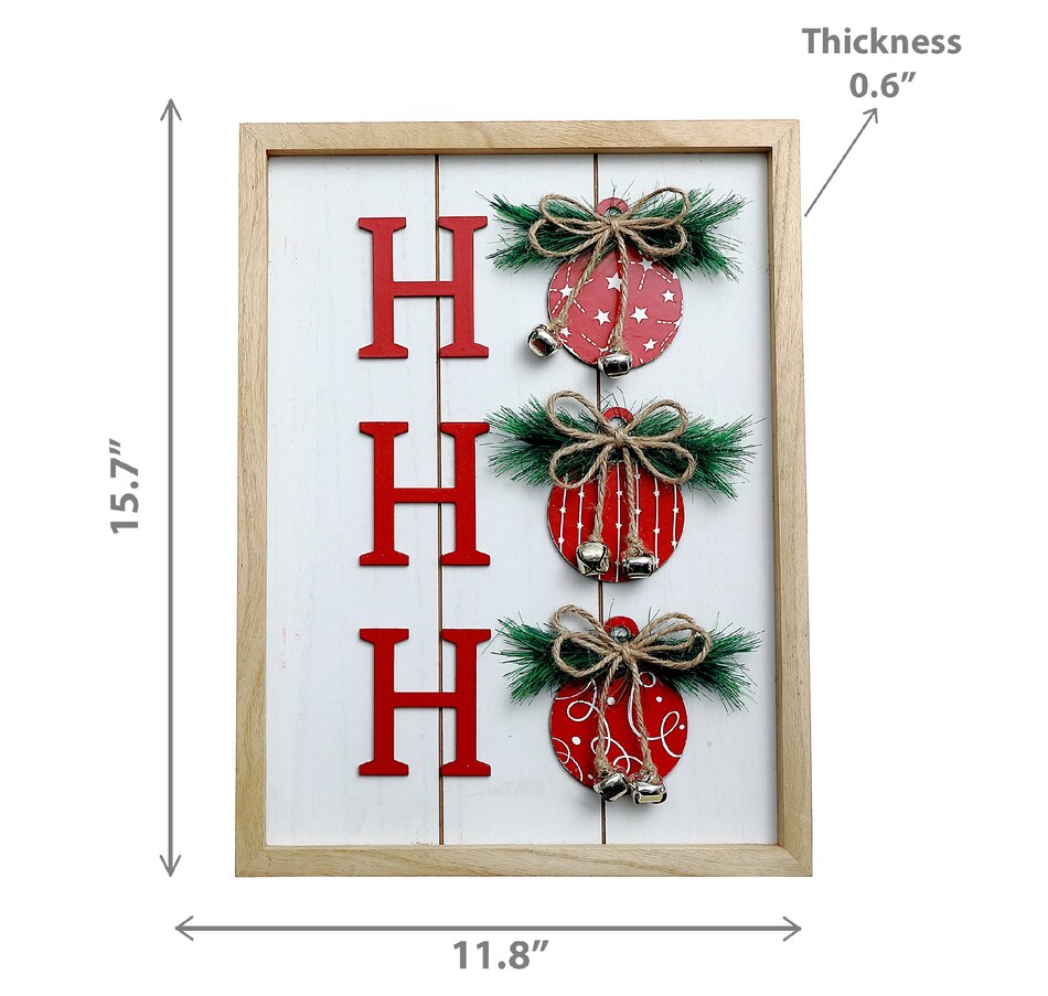 Image 737557_ALTMORE2.jpg, Product 737-557 / Price $19.99, IH Casa Décor Wooden Wall Hanging (Ho Ho Ho) from IH Casa Decor on TSC.ca's Home & Garden department