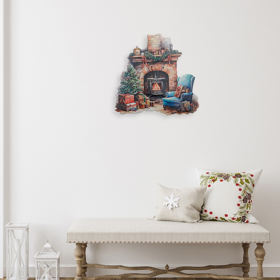 Image 737569_ALTMORE1.jpg, Product 737-569 / Price $39.99, IH Casa Décor Embossed Metal Sign (holiday fireplace) from IH Casa Decor on TSC.ca's Home & Garden department