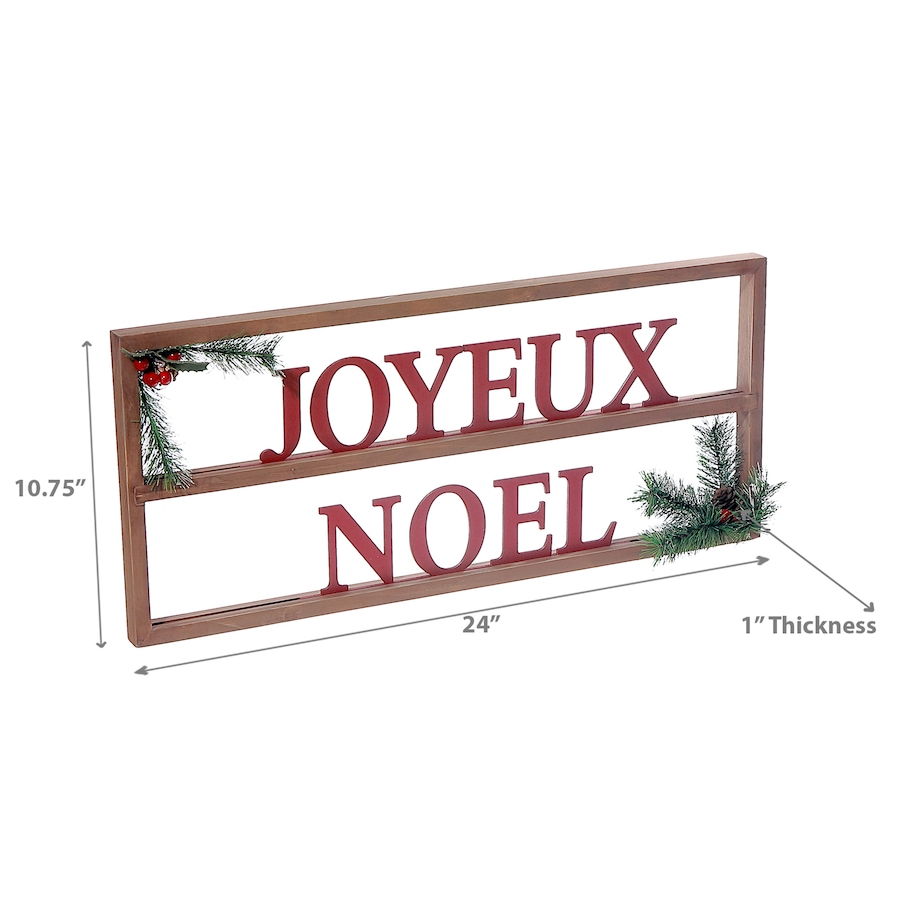 Image 737571_ALTMORE2.jpg, Product 737-571 / Price $49.99, IH Casa Décor Wooden Framed Sign (Joyeux Noel) from IH Casa Decor on TSC.ca's Home & Garden department