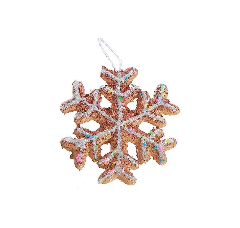 Image 737616.jpg, Product 737-616 / Price $44.99, IH Casa Décor Gingerbread Snowflake Ornament (set of 12) from IH Casa Decor on TSC.ca's Home & Garden department