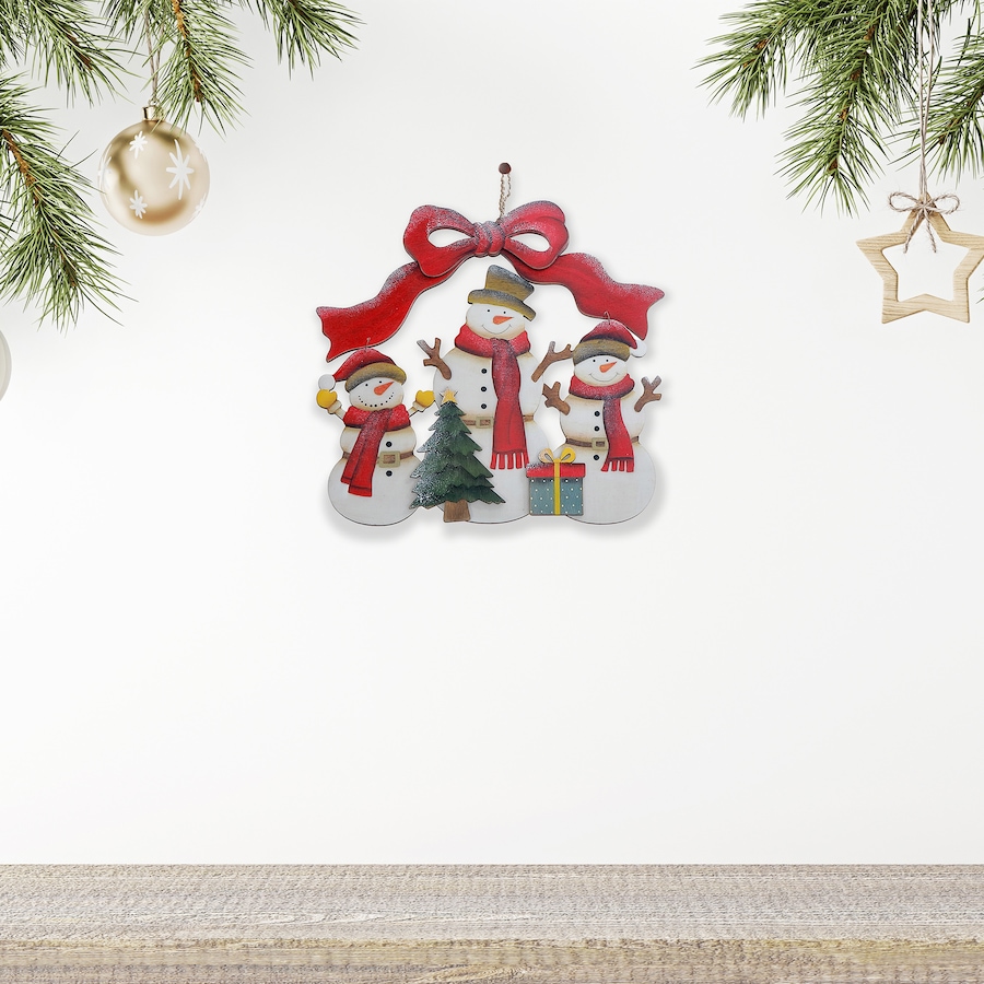 Image 737626_ALTMORE1.jpg, Product 737-626 / Price $34.99, IH Casa Décor Wooden Glossy Triple Snowman with Bow Hanger from IH Casa Decor on TSC.ca's Home & Garden department