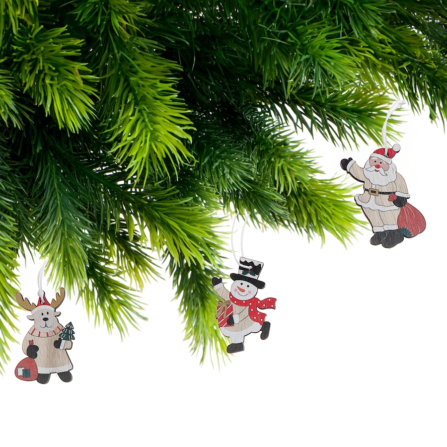 Image 737640_ALTMORE1.jpg, Product 737-640 / Price $24.99, IH Casa Décor 12-Pack Wooden Christmas Ornaments from IH Casa Decor on TSC.ca's Home & Garden department