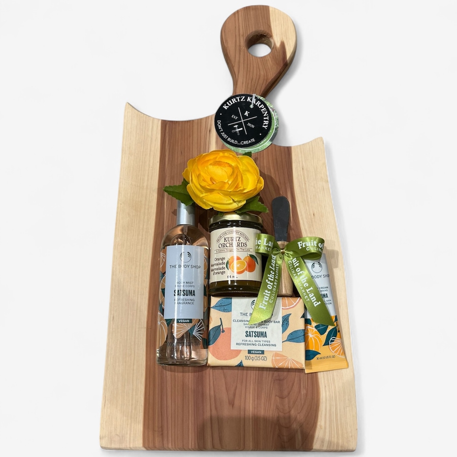Image 737706.jpg, Product 737-706 / Price $130.00, Fruit of the Land The Body Shop Sensational Satsuma Board from Fruit of the Land on TSC.ca's Kitchen department