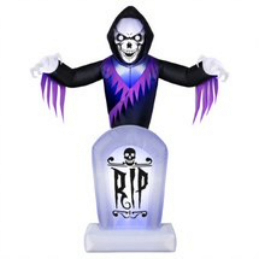 Image 737737.jpg, Product 737-737 / Price $149.99, Occasions Halloween 8' Inflatable Animated Tombstone Reaper from Occasions on TSC.ca's Home & Garden department