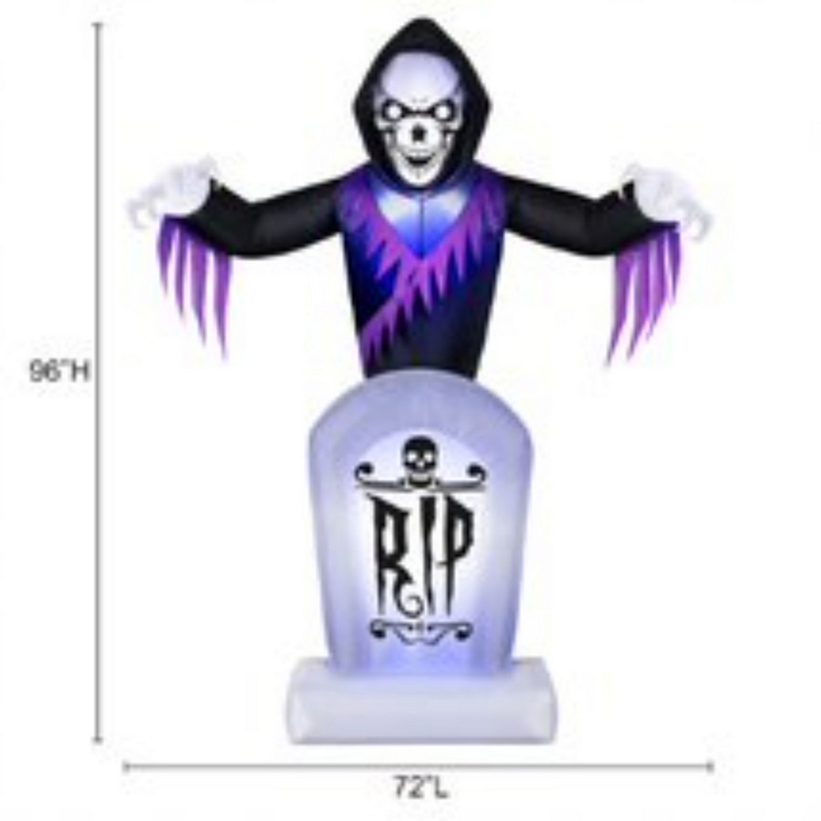 Image 737737_ALTMORE1.jpg, Product 737-737 / Price $149.99, Occasions Halloween 8' Inflatable Animated Tombstone Reaper from Occasions on TSC.ca's Home & Garden department