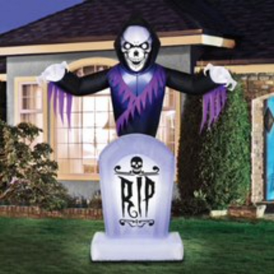 Image 737737_ALTMORE3.jpg, Product 737-737 / Price $149.99, Occasions Halloween 8' Inflatable Animated Tombstone Reaper from Occasions on TSC.ca's Home & Garden department