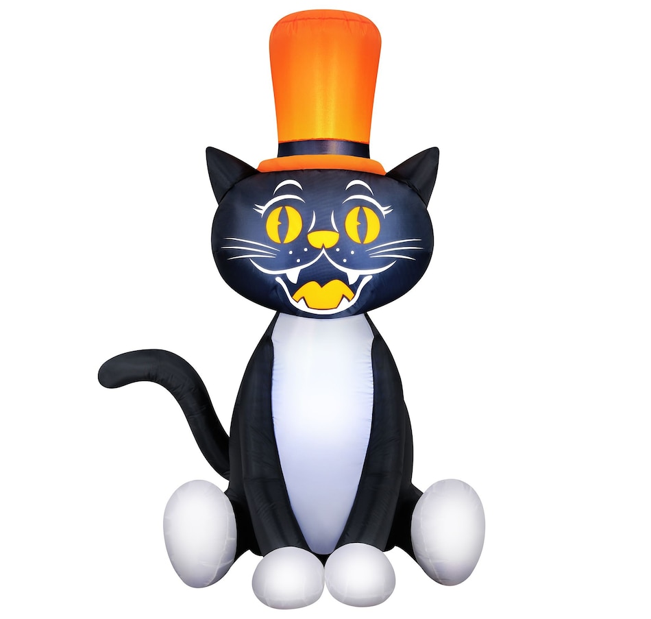 Image 737739.jpg, Product 737-739 / Price $59.99, Occasions Halloween 5' Inflatable Black Cat with Top Hat from Occasions on TSC.ca's Home & Garden department