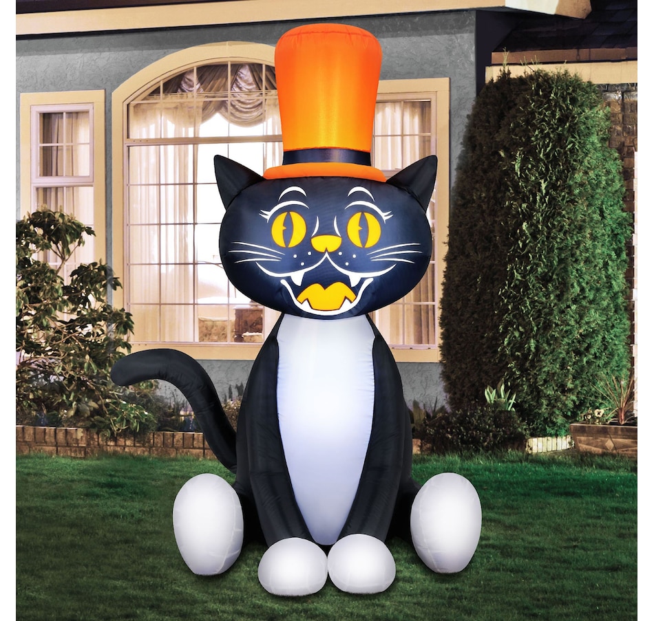 Image 737739_ALTMORE6.jpg, Product 737-739 / Price $59.99, Occasions Halloween 5' Inflatable Black Cat with Top Hat from Occasions on TSC.ca's Home & Garden department