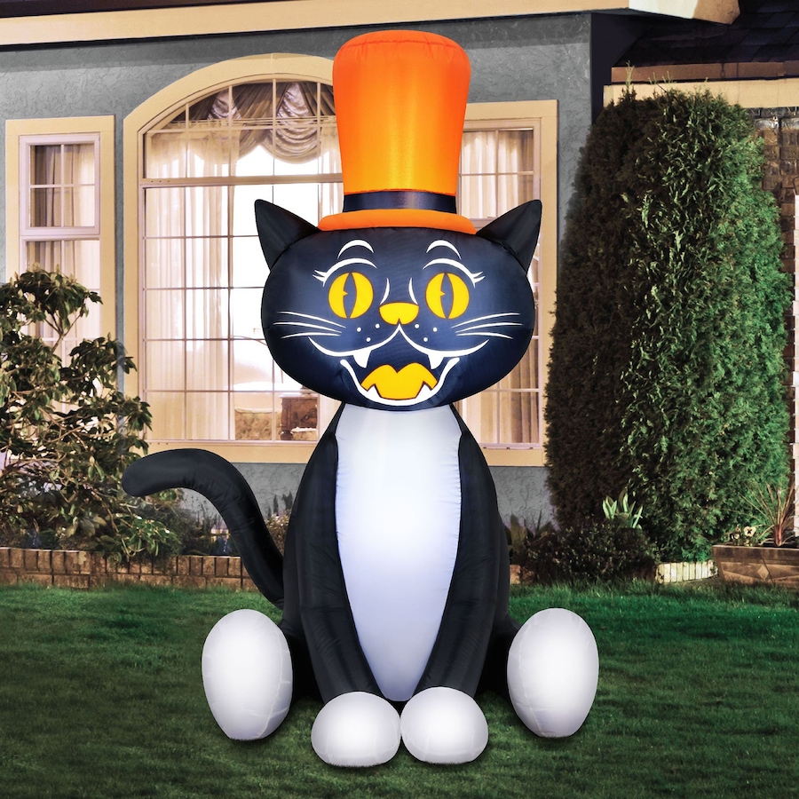 Image 737739_ALTMORE6.jpg, Product 737-739 / Price $59.99, Occasions Halloween 5' Inflatable Black Cat with Top Hat from Occasions on TSC.ca's Home & Garden department