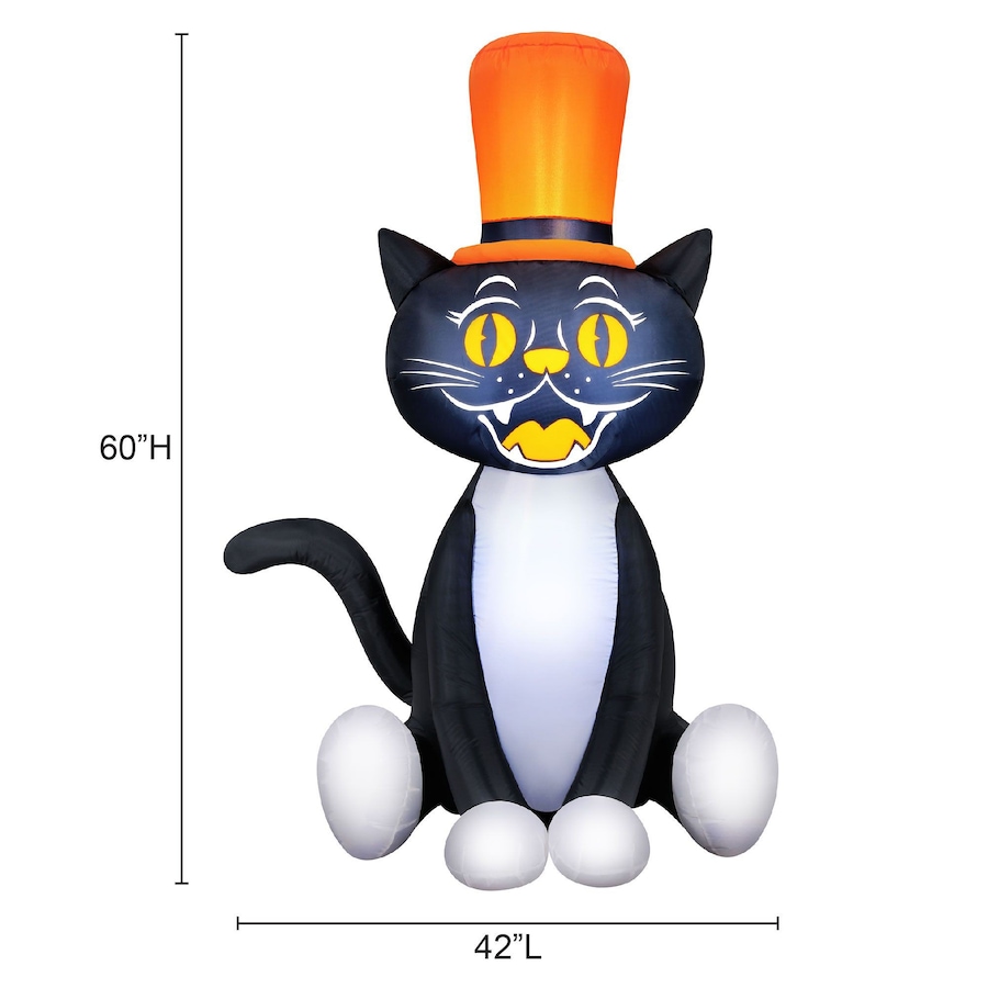Image 737739_ALTMORE7.jpg, Product 737-739 / Price $59.99, Occasions Halloween 5' Inflatable Black Cat with Top Hat from Occasions on TSC.ca's Home & Garden department