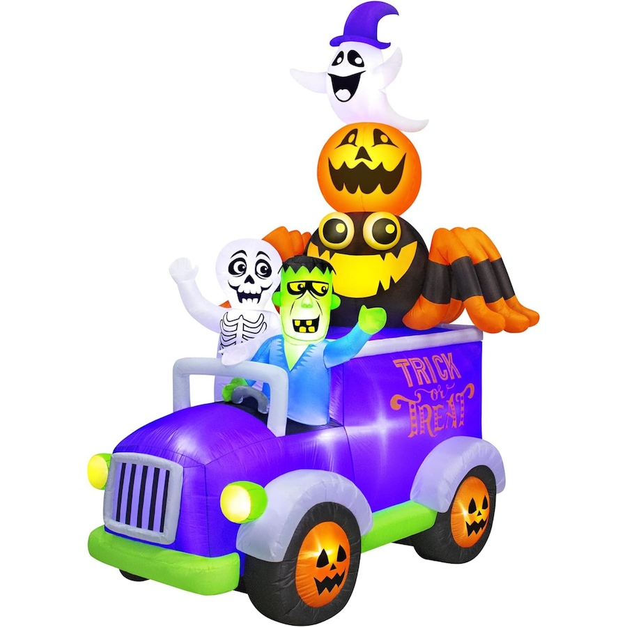 Image 737744.jpg, Product 737-744 / Price $269.99, Occasions Halloween 10.5' Inflatable Halloween Truck with Skeleton, Frankenstein, Spider, Pumpkin and Ghost from Occasions on TSC.ca's Home & Garden department
