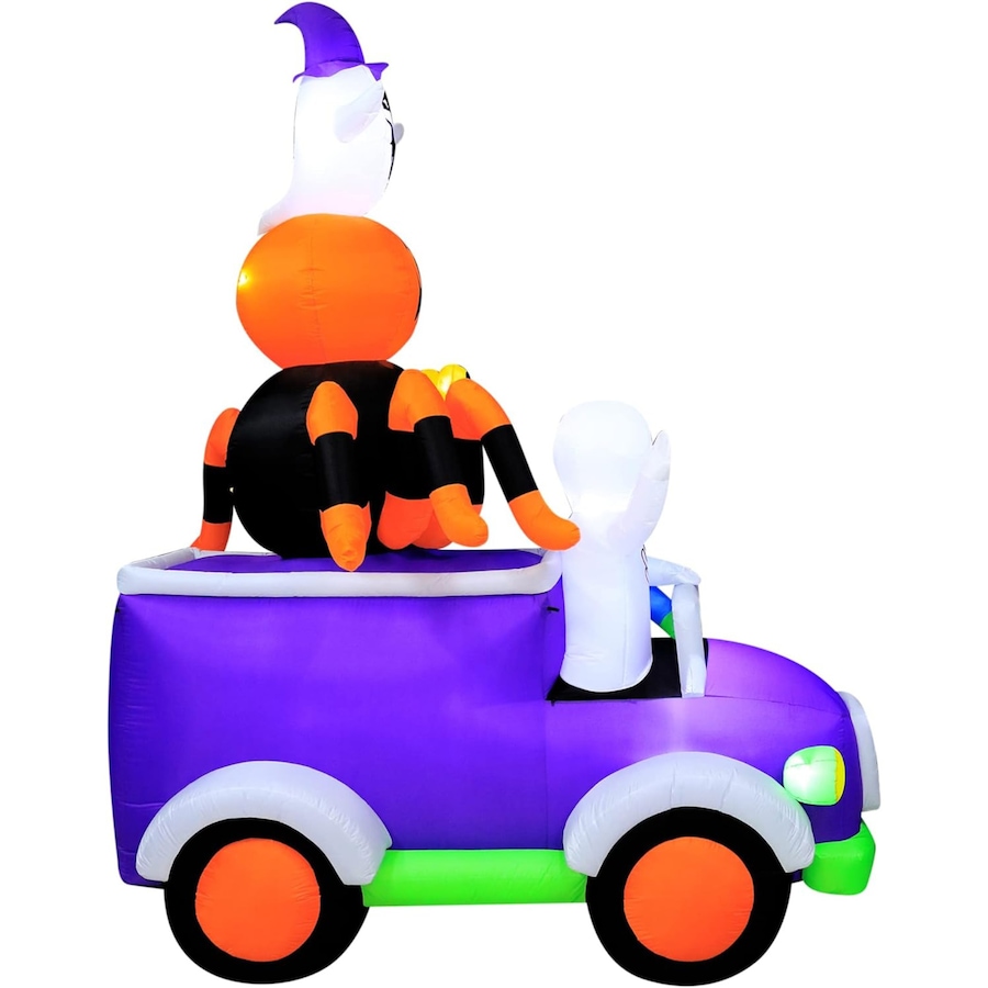 Image 737744_ALTMORE7.jpg, Product 737-744 / Price $269.99, Occasions Halloween 10.5' Inflatable Halloween Truck with Skeleton, Frankenstein, Spider, Pumpkin and Ghost from Occasions on TSC.ca's Home & Garden department