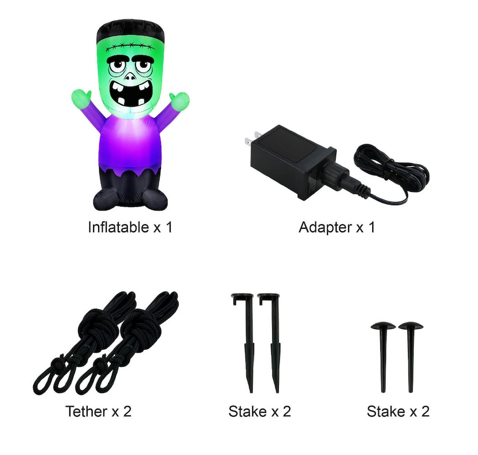 Image 737746_ALTMORE6.jpg, Product 737-746 / Price $43.99, Occasions Halloween 5' Inflatable Baby Frankenstein Monster from Occasions on TSC.ca's Home & Garden department