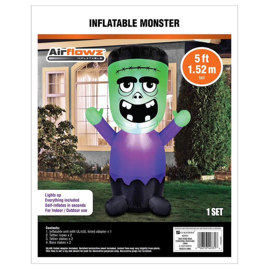 Image 737746_ALTMORE7.jpg, Product 737-746 / Price $54.99, Occasions Halloween 5' Inflatable Baby Frankenstein Monster from Occasions on TSC.ca's Home & Garden department