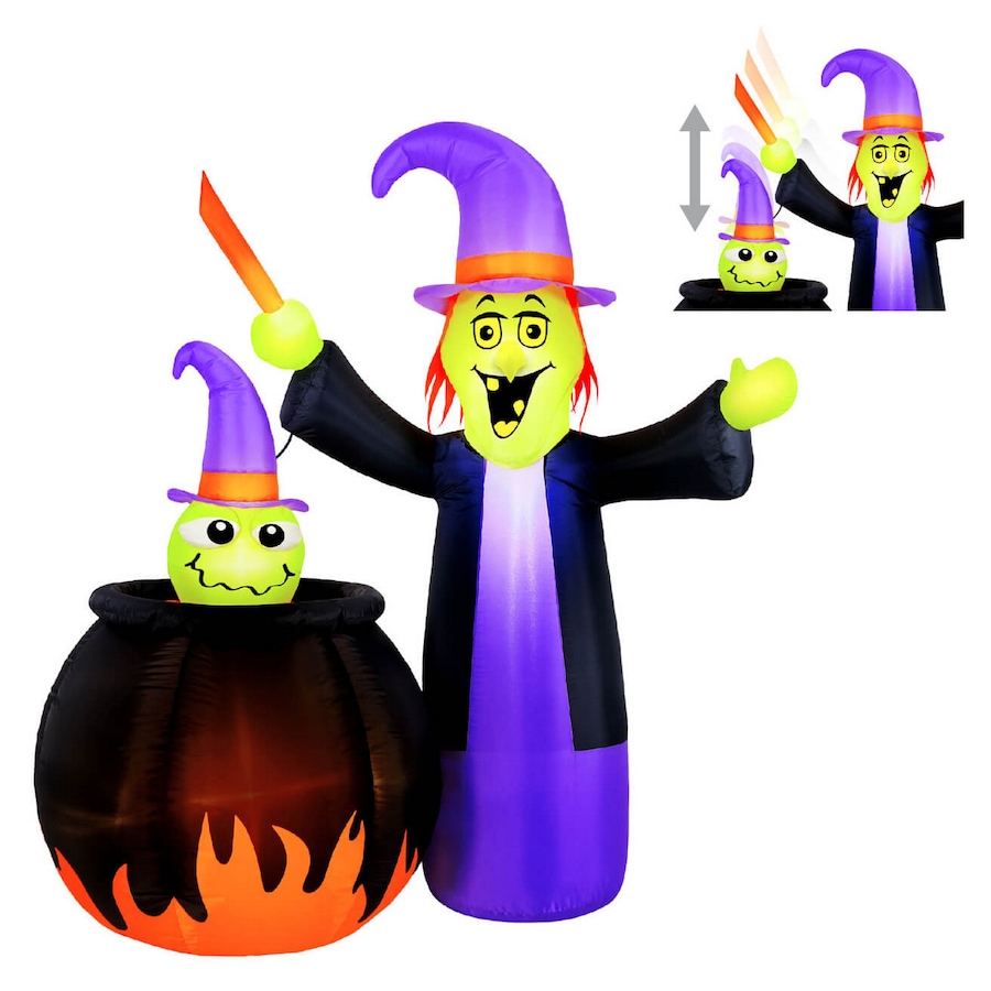 Image 737748.jpg, Product 737-748 / Price $119.99, Occasions Halloween 5' Inflatable Animated Witch with Cauldron from Occasions on TSC.ca's Home & Garden department