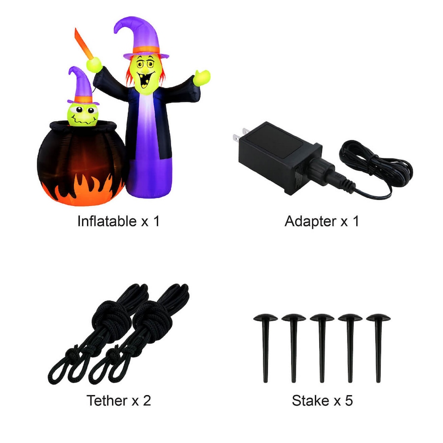 Image 737748_ALTMORE6.jpg, Product 737-748 / Price $119.99, Occasions Halloween 5' Inflatable Animated Witch with Cauldron from Occasions on TSC.ca's Home & Garden department