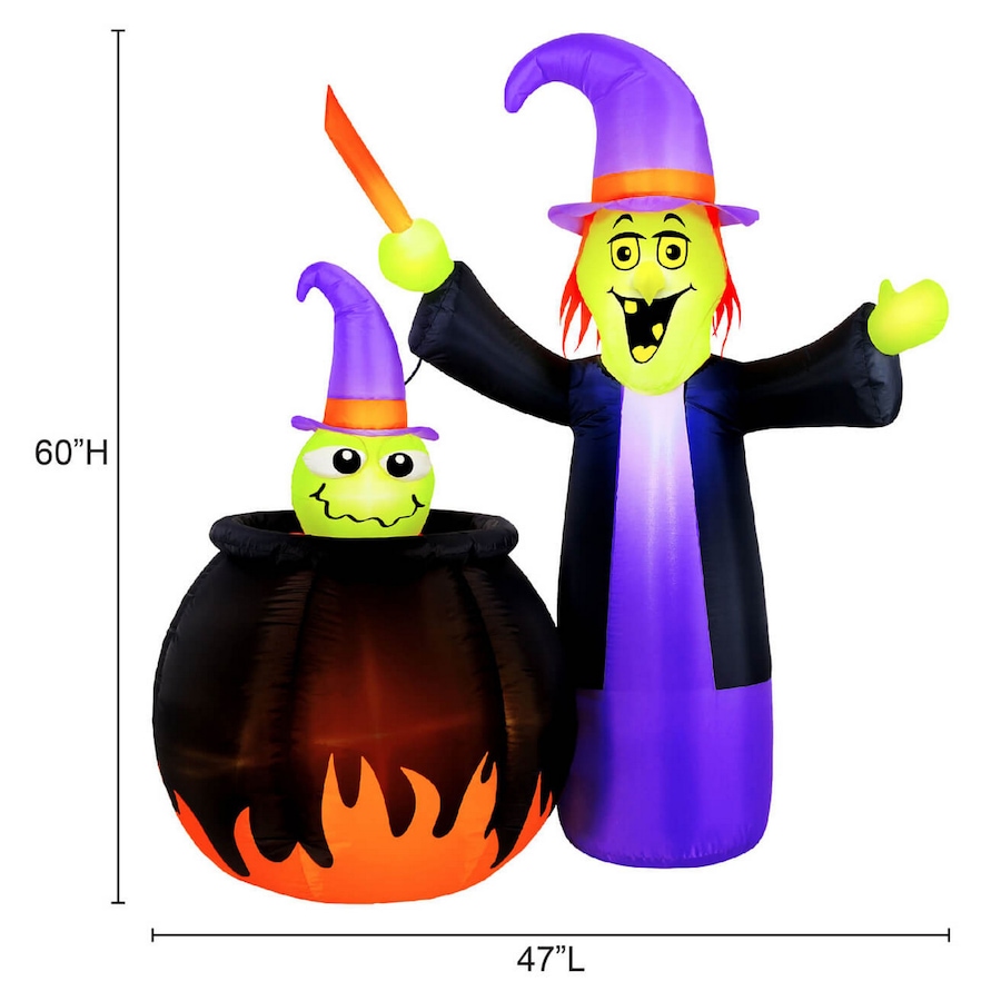 Image 737748_ALTMORE7.jpg, Product 737-748 / Price $119.99, Occasions Halloween 5' Inflatable Animated Witch with Cauldron from Occasions on TSC.ca's Home & Garden department