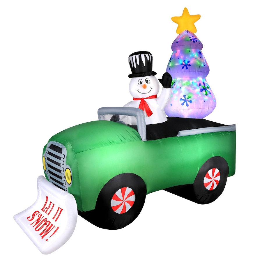 Image 737750.jpg, Product 737-750 / Price $149.99, Occasions Christmas 8' Inflatable Snowman in Snow Truck from Occasions on TSC.ca's Home & Garden department