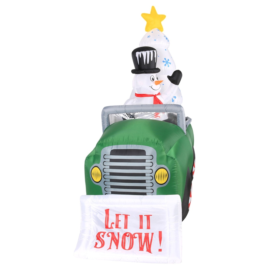 Image 737750_ALTMORE8.jpg, Product 737-750 / Price $149.99, Occasions Christmas 8' Inflatable Snowman in Snow Truck from Occasions on TSC.ca's Home & Garden department