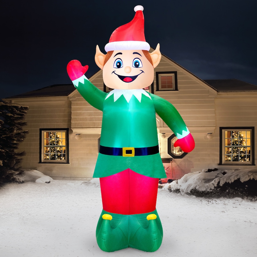 Image 737754_ALTMORE1.jpg, Product 737-754 / Price $329.99, Occasions Christmas 20' Inflatable Colossal Waving Elf from Occasions on TSC.ca's Home & Garden department