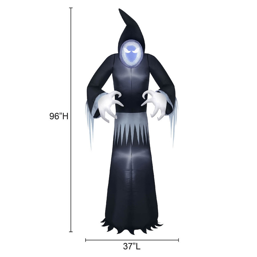 Image 737756_ALTMORE5.jpg, Product 737-756 / Price $139.99, Occasions Halloween 8' Inflatable Infinity Mirror Reaper, Black and Grey from Occasions on TSC.ca's Home & Garden department