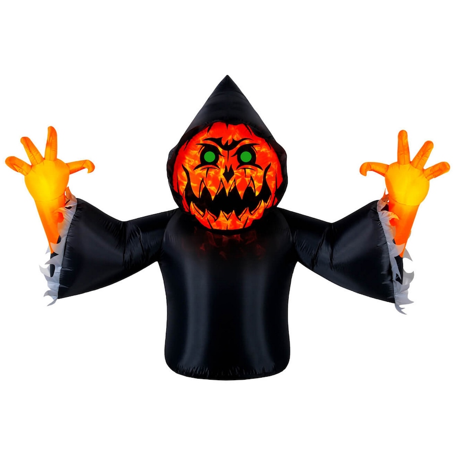 Image 737757.jpg, Product 737-757 / Price $99.99, Occasions Halloween 7' Inflatable Pumpkin Reaper with Swirling Lights from Occasions on TSC.ca's Home & Garden department