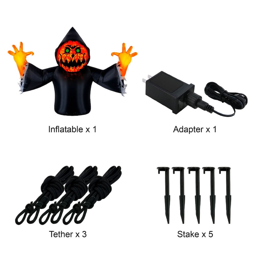 Image 737757_ALTMORE6.jpg, Product 737-757 / Price $99.99, Occasions Halloween 7' Inflatable Pumpkin Reaper with Swirling Lights from Occasions on TSC.ca's Home & Garden department