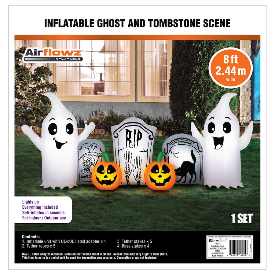 Image 737758_ALTMORE6.jpg, Product 737-758 / Price $119.99, Occasions Halloween 8' Inflatable Ghost and Tombstone Scene from Occasions on TSC.ca's Home & Garden department