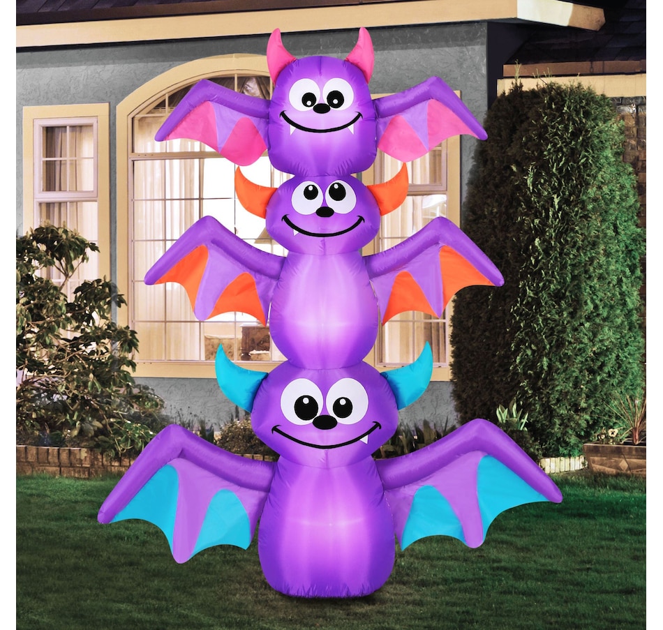 Image 737766_ALTMORE3.jpg, Product 737-766 / Price $55.99, Occasions Halloween 6' Inflatable Bat Stack from Occasions on TSC.ca's Home & Garden department