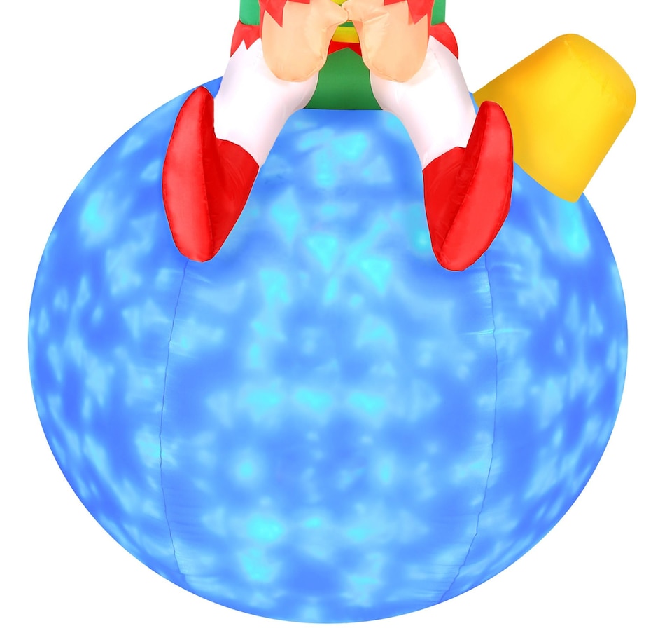 Image 737768_ALTMORE8.jpg, Product 737-768 / Price $51.99, Occasions Christmas 5' Inflatable Elf on Ornament with LED Lights from Occasions on TSC.ca's Home & Garden department