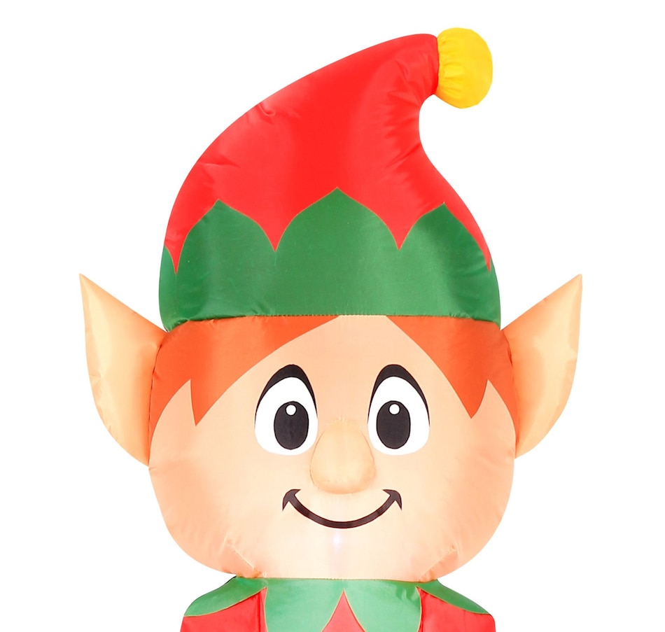 Image 737768_ALTMORE9.jpg, Product 737-768 / Price $51.99, Occasions Christmas 5' Inflatable Elf on Ornament with LED Lights from Occasions on TSC.ca's Home & Garden department